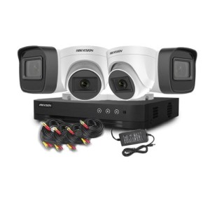 4-ch H.264 1 MP Bullet&Turret Kit