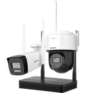 4MP H.265 One bullet + One PTDome WiFi NVS Kit