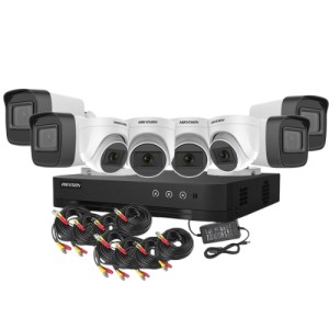 8-ch H.264 1 MP Bullet&Turret Kit